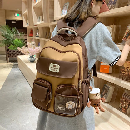 eybag Fashion Girls Cute Design Bookbag Student Kawaii Shoulder Bag Travel Rucksack Women Laptop Mochila Teens Schoolbag Backpack