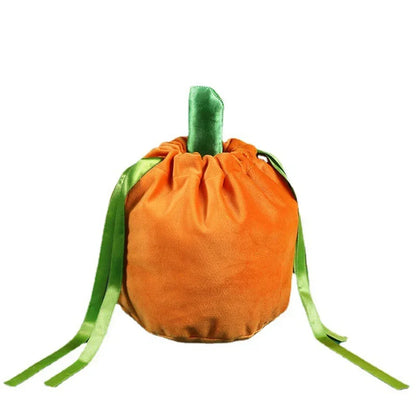 eybag Halloween Gift Bag Pumpkin Bag Party Candy Bagg Decorative CandyBag Velvet Bag Trick Or Treat Kids Pumpkin Candy Package