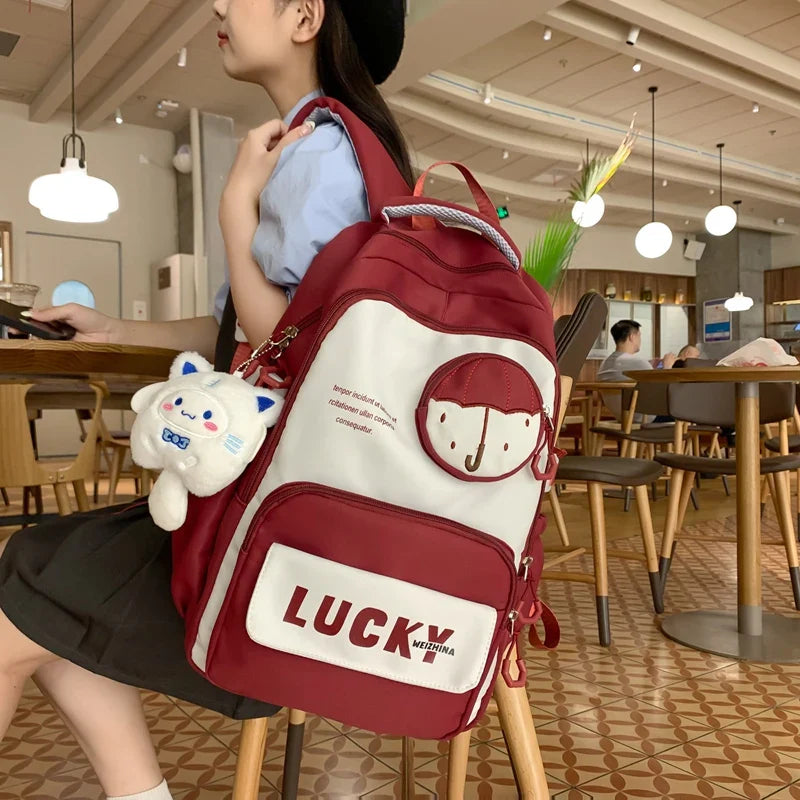 eybag Fashion Cute Student School Bag Casual Large Capacity Waterproof Backpack Woman Book Bag Girl