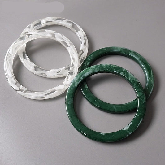 eybag Woman Bag Accessory White Green Acrylic Resin Bag Parts Luxury Handcrafted Wristband Women Replacement Bag Handle Circlet