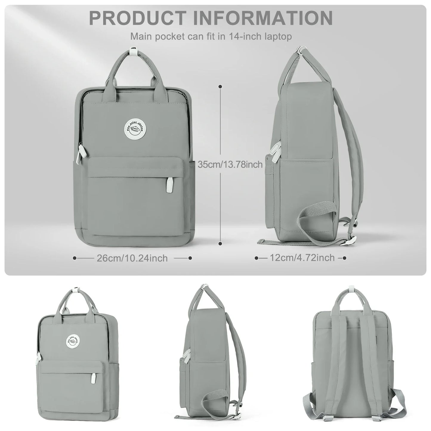 eybag Lightweight School Backpack for Women Men, Laptop Travel Casual Daypack College Secondary School Bags Bookbag for Teenage Girls