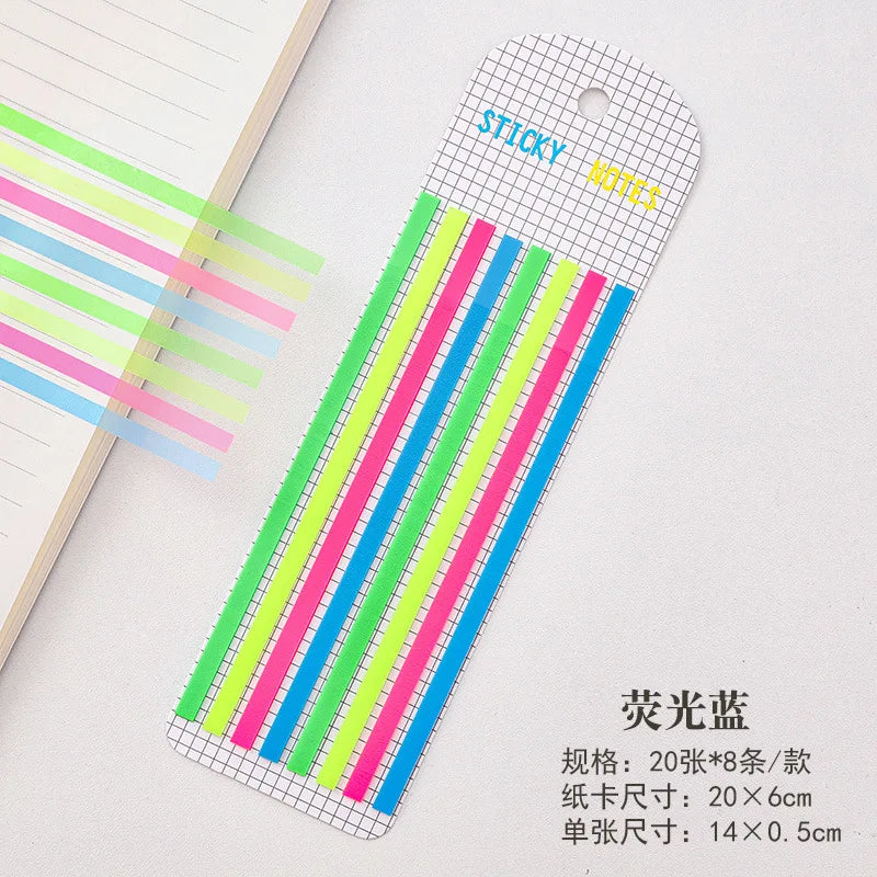 eybag 160Pcs/Set Color Stickers Transparent Fluorescent Index Tabs Flags Sticky Note Stationery Children Gifts School Office Supplie