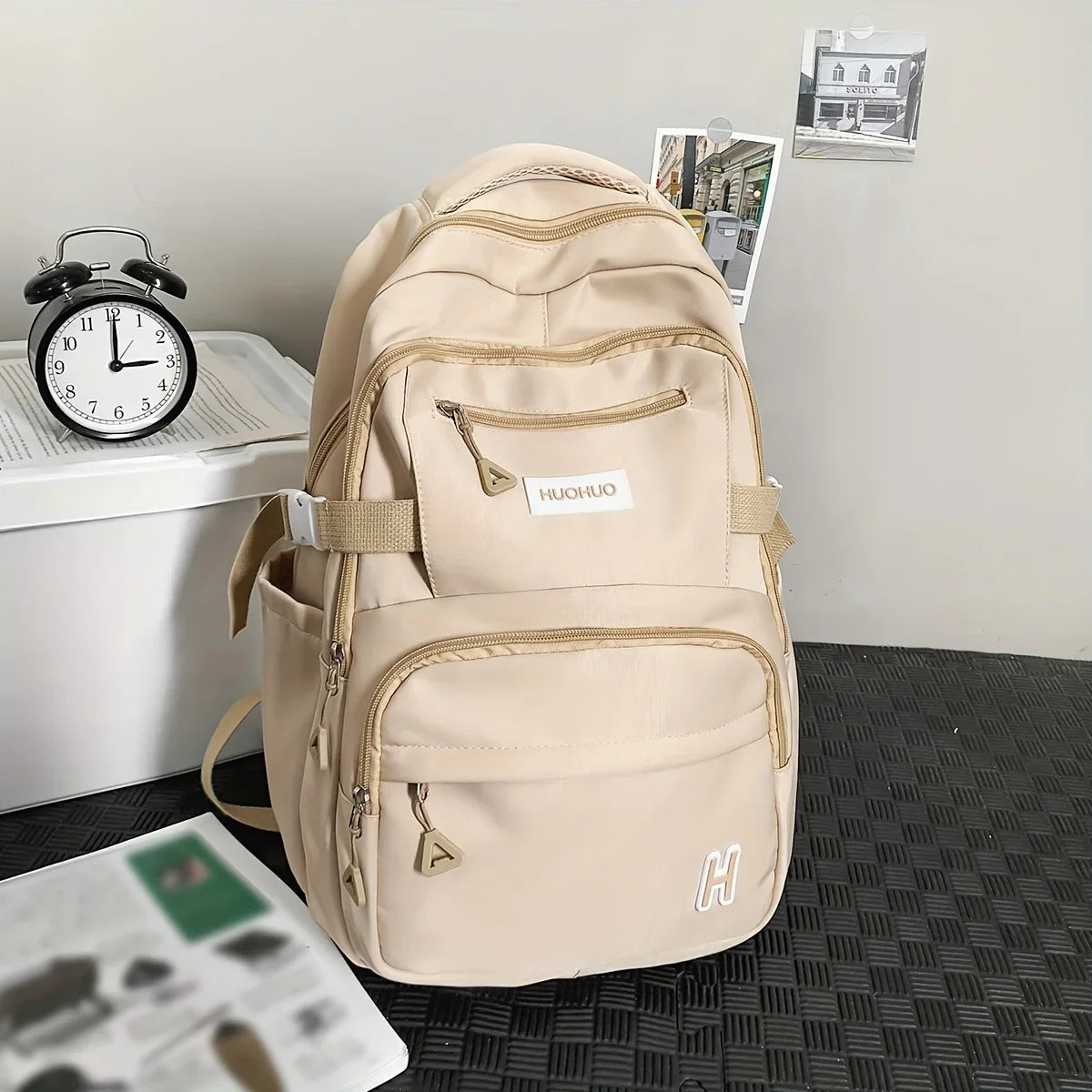 eybag Daily Large-capacity Casual Backpack for Women Korean Versatile High School Student College Student Bag Daily Work Clothing Travel Backpack Trendy Brand Men's Backpack