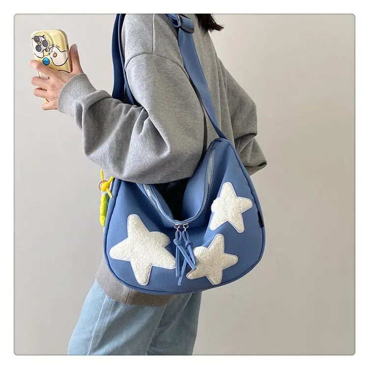 eybag Star Y2k Messenger Bag Women New Harajuku Cute Canvas Casual Tote Crossbody Bag Ladies Red Bolsa Mujer Aesthetic