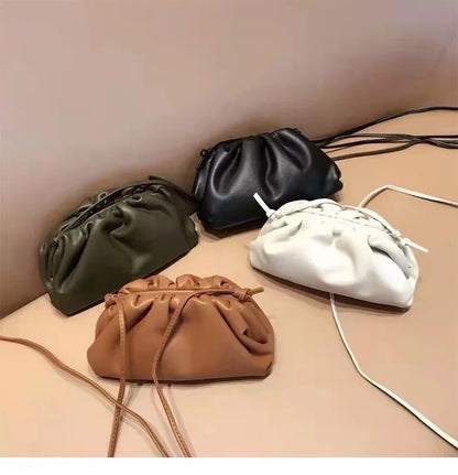 eybag Fashionable Womens Sling Pouch Dumpling Crossbody Bag Cloud Handbag Cow Genuine Leather Soft Clutch Purse Shoulder Bag