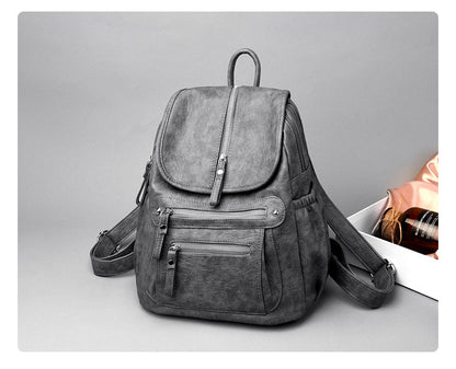 eybag Women High Quality Leather Backpacks Vintage Female Shoulder Bag Sac A Dos Travel Ladies Bagpack Mochilas School Bags for Girls