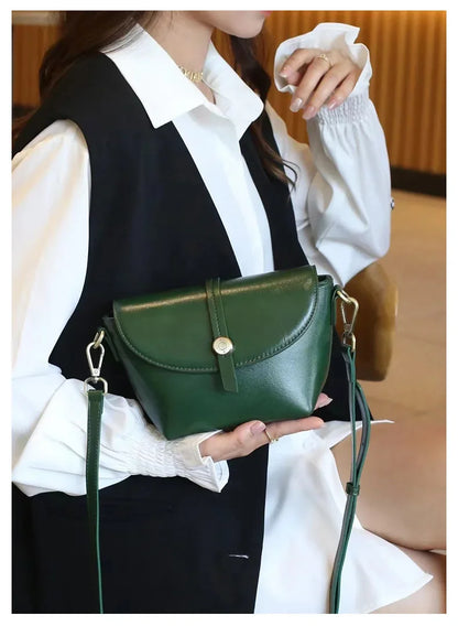 eybag Fashion Genuine Leather Women Crossbody Bag Small Shoulder Handbag Female Mobile Phone Purse Bags Solid Messenger Bag for Women