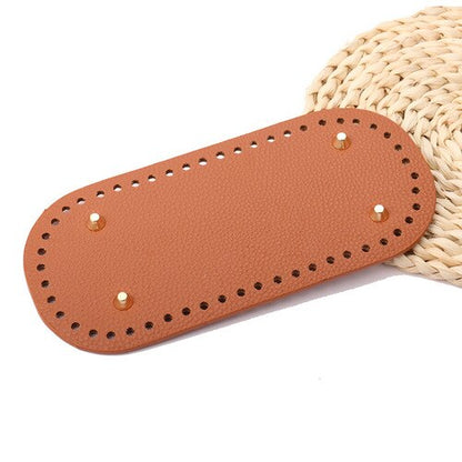 eybag 10x22/12x25cm Long Oval Bottom For Knitted  PU Leather Bag Accessories Handmade Bottom With Holes Crochetbag Base Wholesale