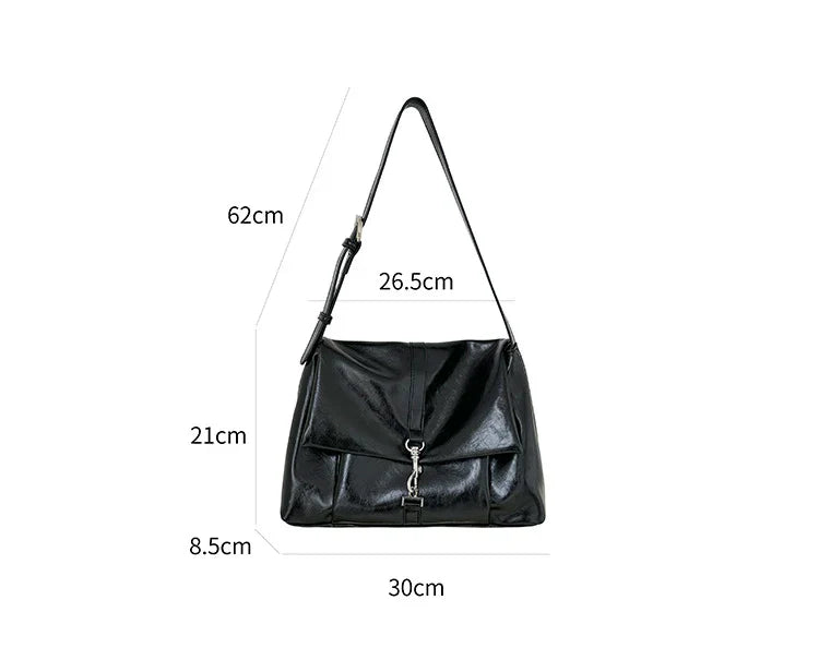 eybag Casual Soft PU Leather Tote Large Quilting Women Shoulder Bag New Designer Bags for Women High Quality Armpit Bag Commuting Bags