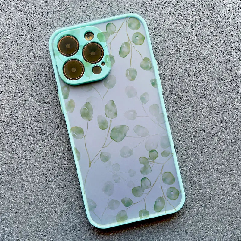 eybag Watercolor Flowers Phone Case for IPhone 15 13 12 11 Pro Max Mini 14 Pro Max Plus X XR XS SE2 8 7 Plus Shockproof Cover Fundas