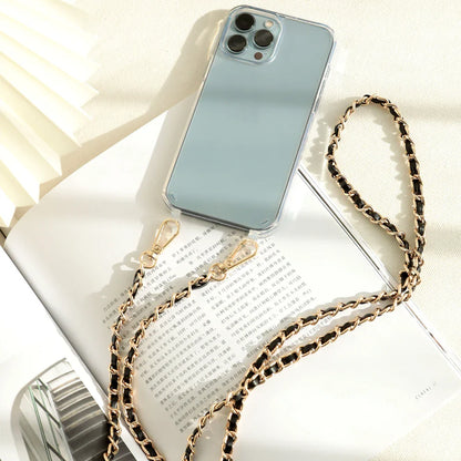 eybag DIY Luxury Pearl Chain Crossbody Strap Shockproof Acrylic Lanyard Phone Case for iPhone 14 13 12 PRO 15 Pro Max X XS 12 MINI