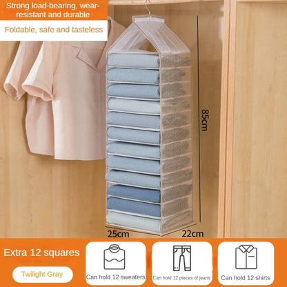 eybag Clear Plastic Storage Bag for Clothes - Foldable Drawer Organizer for Closet