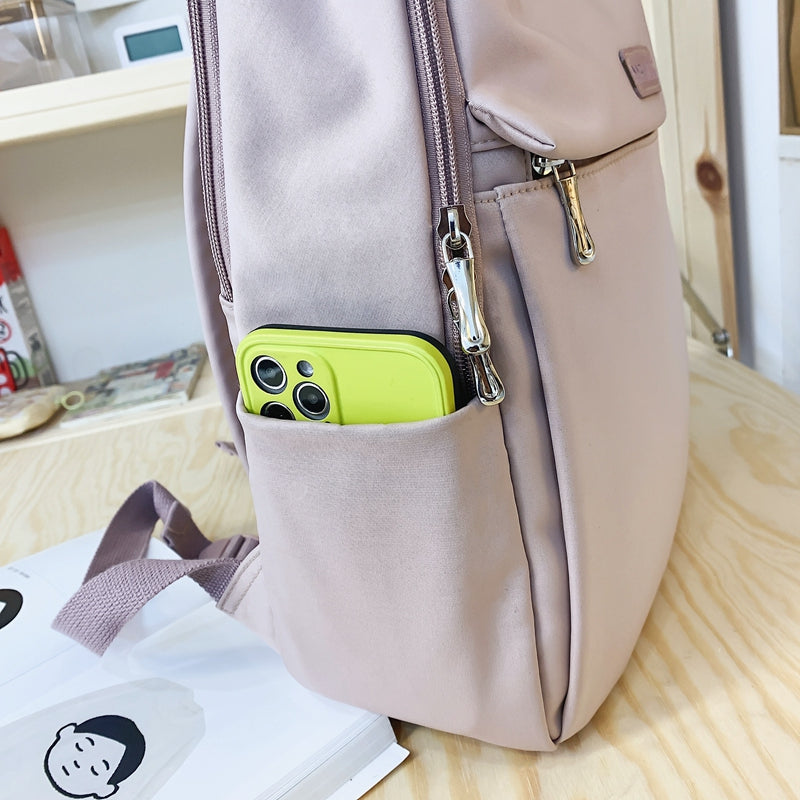 eybag New Solid Color Women Laptop Backpack Female Multi-pocket Travel Bag Schoolbag for Teenage Girl Boy Book Knapsack Mochila