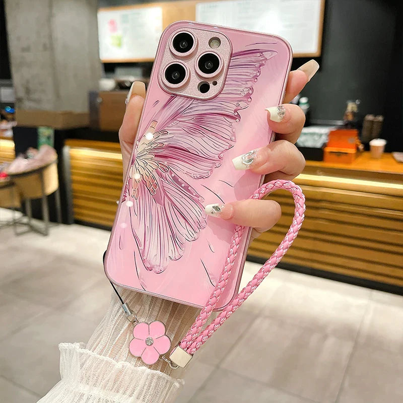 eybag New Apple Phone Case PC+TPU Material With Rope For iPhone 14 Por Max Phone Case For iPhone 15 14 13 12 11 Por Max Phone Case