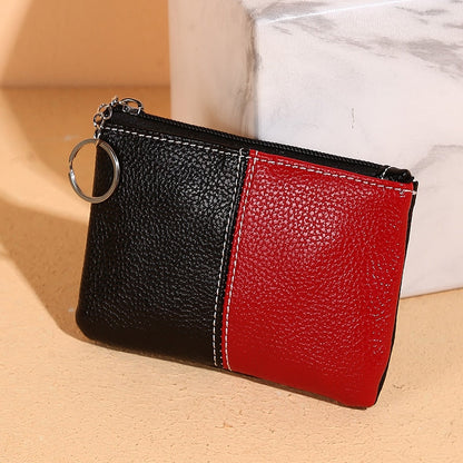 Lkblock Litchi Pattern Coin Purse Female PU Leather New Mini Wallet Luxury Brand Designer Women Small Hand Bag Cash Pouch Card Holder