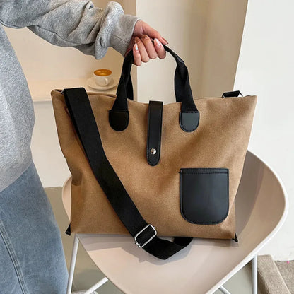 Lkblock Casual Canvas Totes Handbags Top Quality Shoulder Crossbody Bags Japan Korean style Big Bag Messenger Bags For Women Female Bag