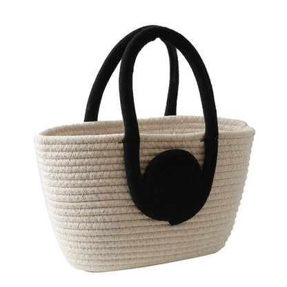 eybag New Large Capacity Girls Straw Braided Handbag Women's Out Commuter Tote Bag Female Simplicity Casual Summer Beach  Shoulder Bag