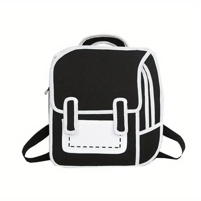 eybag 2D Backpack with 3D Stereoscopic Design - Large Capacity Dual Shoulder Bag for Cosplay and Otaku Fans