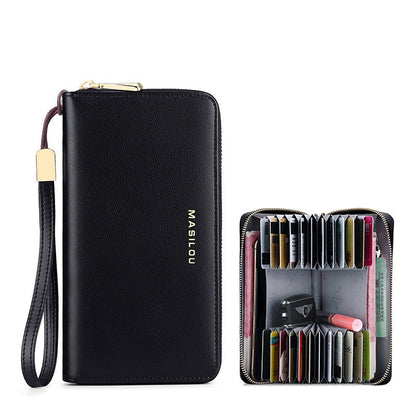 eybag Women's Long Zipper Wallet Genuine Leather Wallets for Women RFID Blocking Clutch Bag Credit Card Holder Bag Purses Wallet Men