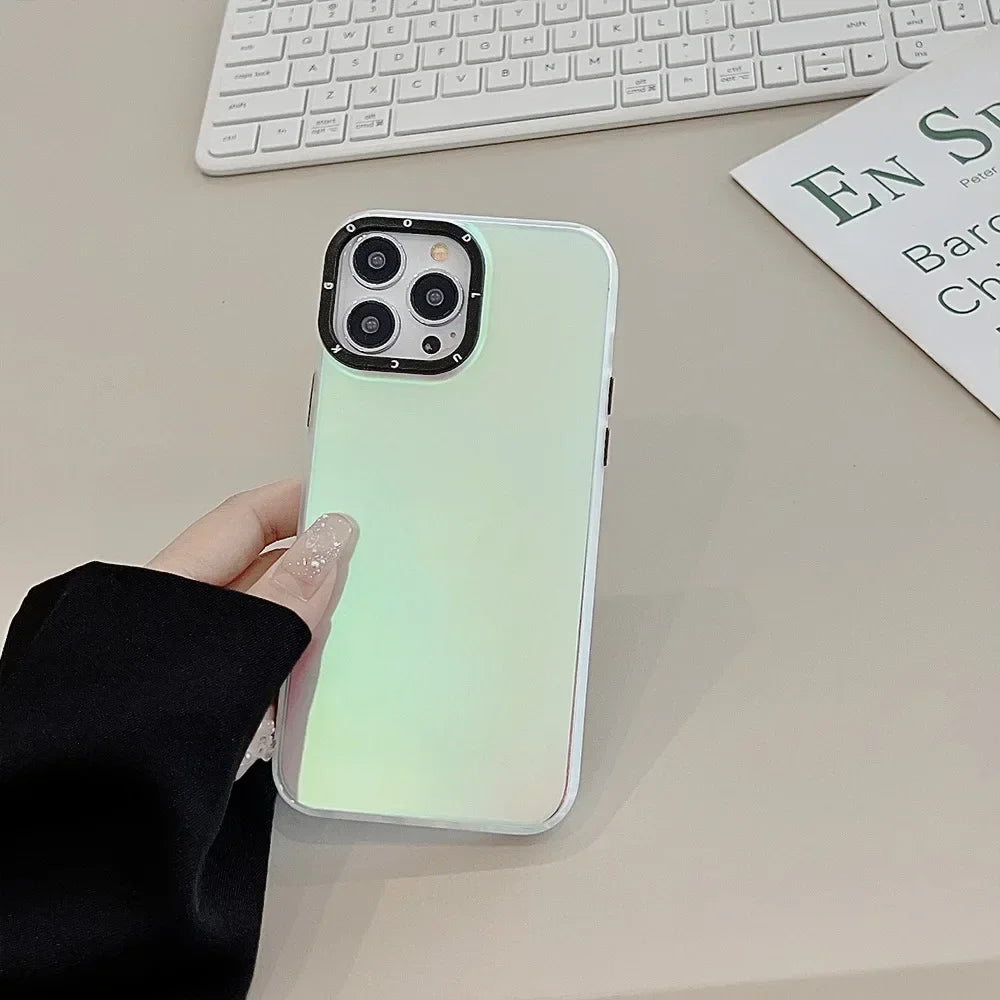 eybag Laser Gradient Color Phone Case for IPhone 15 14 13 12 11 Pro XS Max 15 Plus Fashion Case for Iphone X XR Shockproof Back Cover