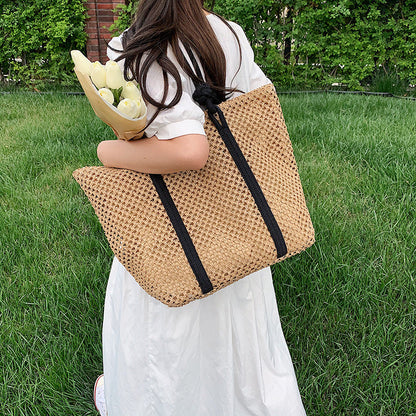 eybag Summer Straw Bags for Women Big Handmade Beach Bags Rattan Woven Handbags Travel Shopper Casual Resort Style Shoulder Bags