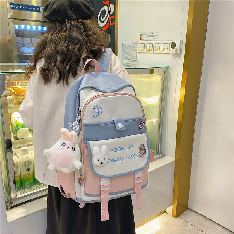 eybag Women Backpack Large Cute Female Multi-pocket Travel Bagpack Student Schoolbag for Teenage Girl Book Knapsack New Mochila 2022