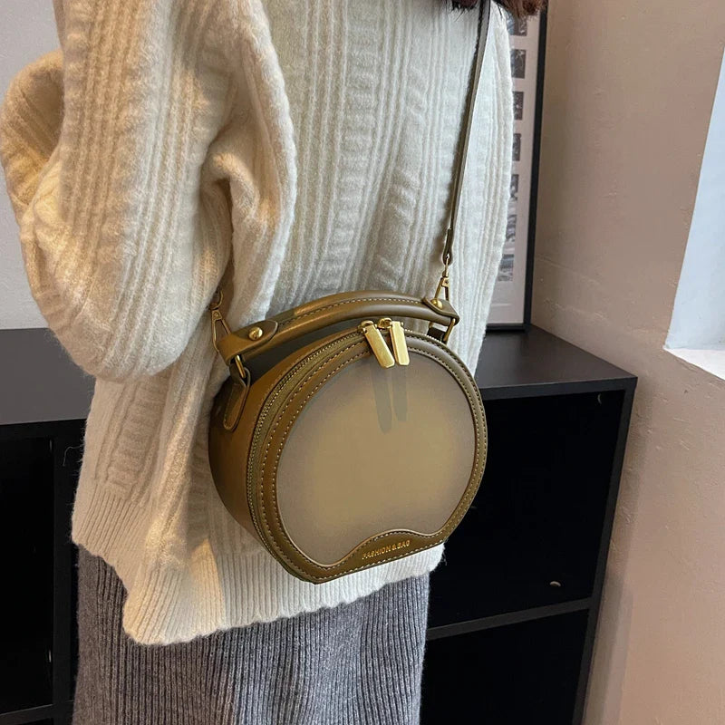 eybag Retro Fashion Circular Bags For Women High Quality Texture Chic Shoulder Bag Female All-Match Messenger Bags