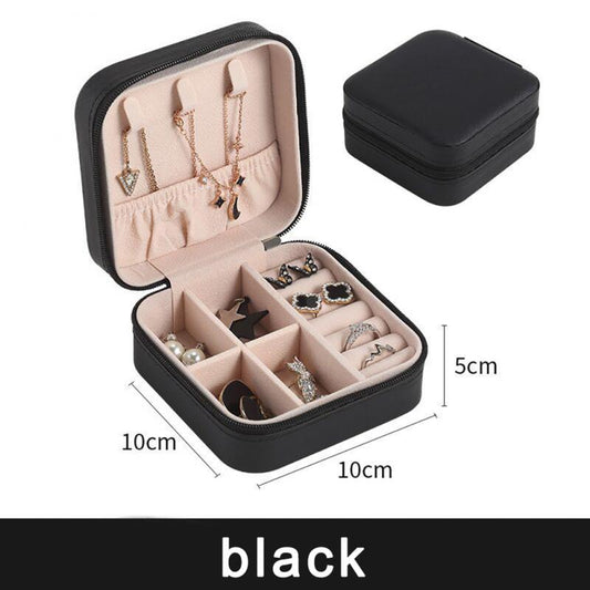 eybag Portable Jewelry Storage Box Candy Color Travel Storage Organizer Jewelry Case Earrings Necklace Ring Jewelry Organizer Display