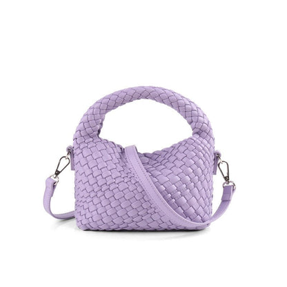 eybag Women Woven Bags PU Leather Messenger Bag Mini Macaron Colors Handbag Summer Holiday Women's Bag