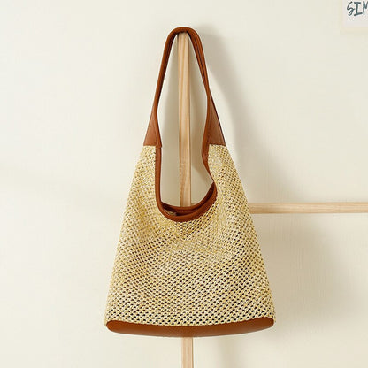 eybag Summer Straw Woven Bags Women Vacation Beach Handbags Fashion Hollow Shoulder Crossbody Bag