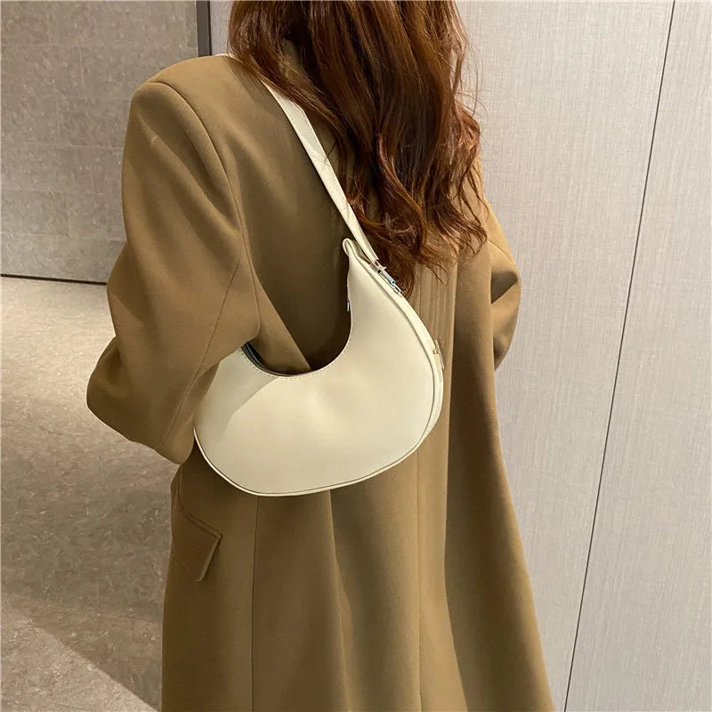 eybag Fashion Luxury Design PU Leather Hobo Shoulder Bag Women Small Clutch Handbag Purse Female Underarm  Bag Travel Totes