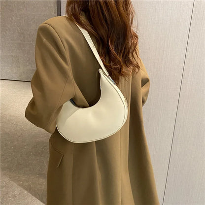 eybag Fashion Luxury Design PU Leather Hobo Shoulder Bag Women Small Clutch Handbag Purse Female Underarm  Bag Travel Totes