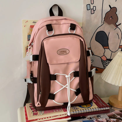 eybag Sense Size Schoolbag Girl Middle School Girl Retro High Value High School Student Backpack Girl