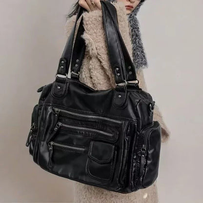 eybag Punk Women Tote Bags 2024 Trend Large Capacity Crossbody Shoulder Bags Moto Style Multi Pockets Commute Bolso Mujer