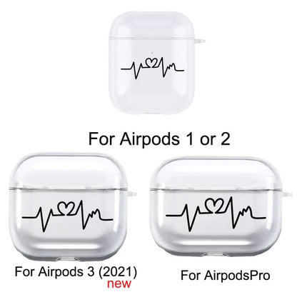 eybag Cover For Apple Airpods 2 1 3 Case Earphone Coque Soft Protector Fundas Airpods Pro Air Pods Covers Earpods Line Couple Hot Kiss