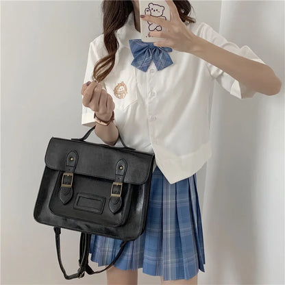 eybag Lolita JK Uniform Bag Harajuku Woman Girl Punk Lace Cross Shoulder Bags Handbag Y2K Crossbody Bags Transparent Tote 2024