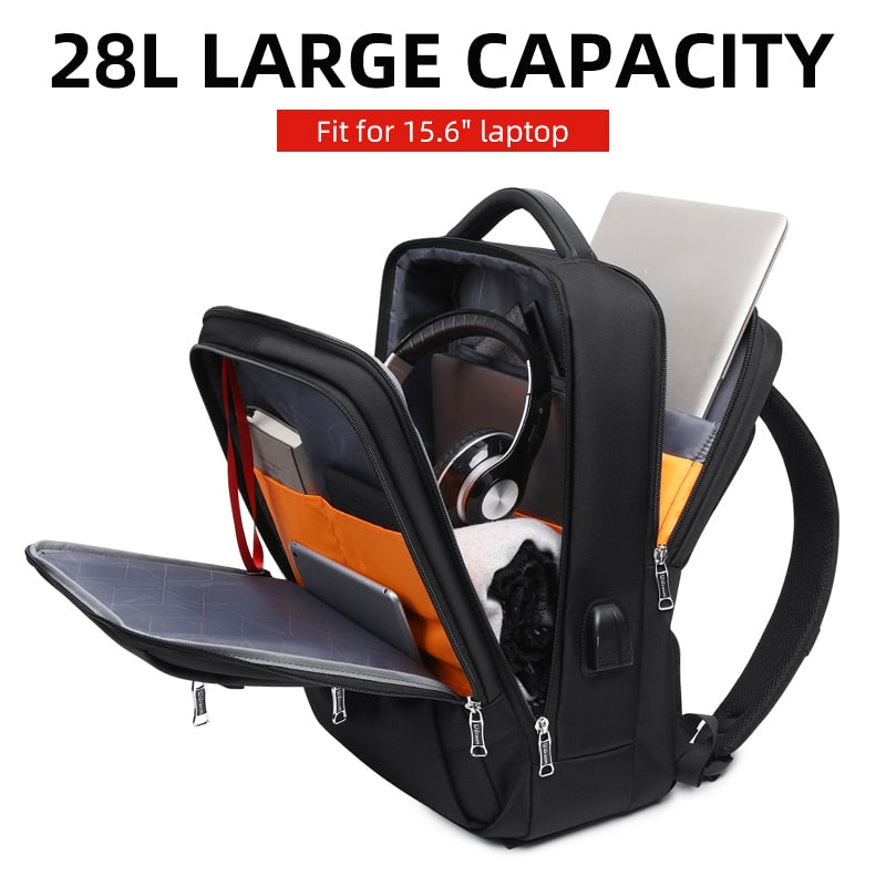 eybag New Fashion Water Resistant Business Backpack For Men Travel Notebook Laptop Backpack Bags USB Charger Male Mochila