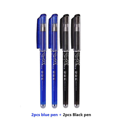 eybag 0.5mm Erasable Gel Pen Set Black Blue Red Ink Refill Rod Kawaii Pens Washable Handle School Office Supplies Writing Stationery