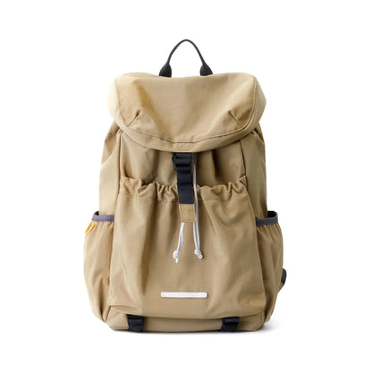 eybag Causal Flap Drawstring Korean Unisex Nylon Backpack Fashion Outdoor Sport Travel Backpacks for Men Teens School Men Backpack