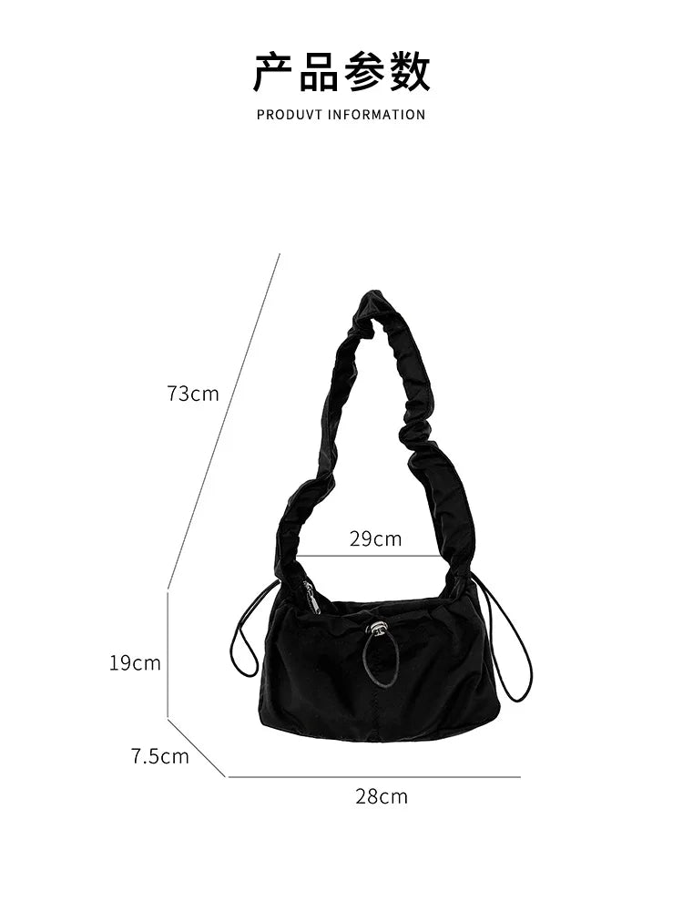 eybag Designer Simple Fashion Nylon Shoulder Bag Vintage Casual Underarm Crossbody Bag Women New 2024 Luxury Handbags High Quality