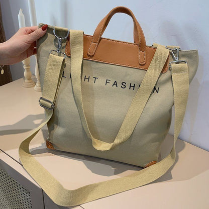 Lkblock Korean Handbag Leisure Commuting Shoulder Bag Women's Big Bag Ins New Fashion Women's Messenger Canvas Tote Bag