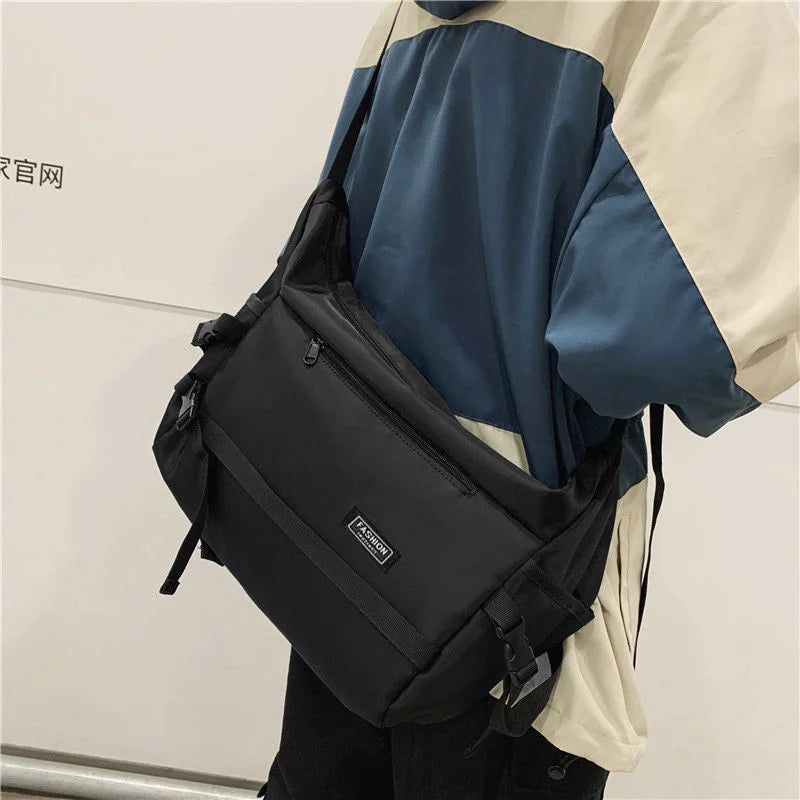 eybag Shopper Nylon Shoulder Gothic Black Crossbody Messenger Tote Bags For Men Women's Hip Hop Techwear Satchel Waist Goth Handbags