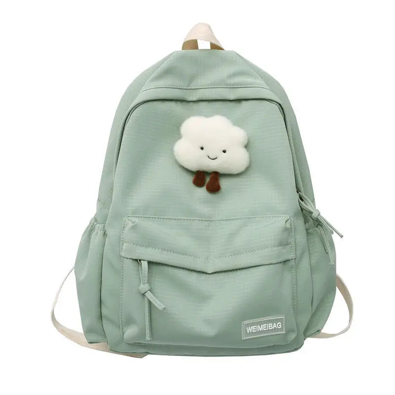 eybag Schoolbag Female Student Korean Version Female Junior High School College Solid Color Backpack Versatile High-value Backpack