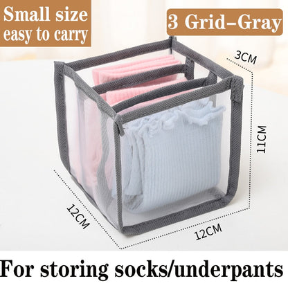 eybag 7 Grid Jeans Storage Boxes Closet Organizer Wardrobe Dividers Drawer Organizers  Foldable Underwear Storage Box