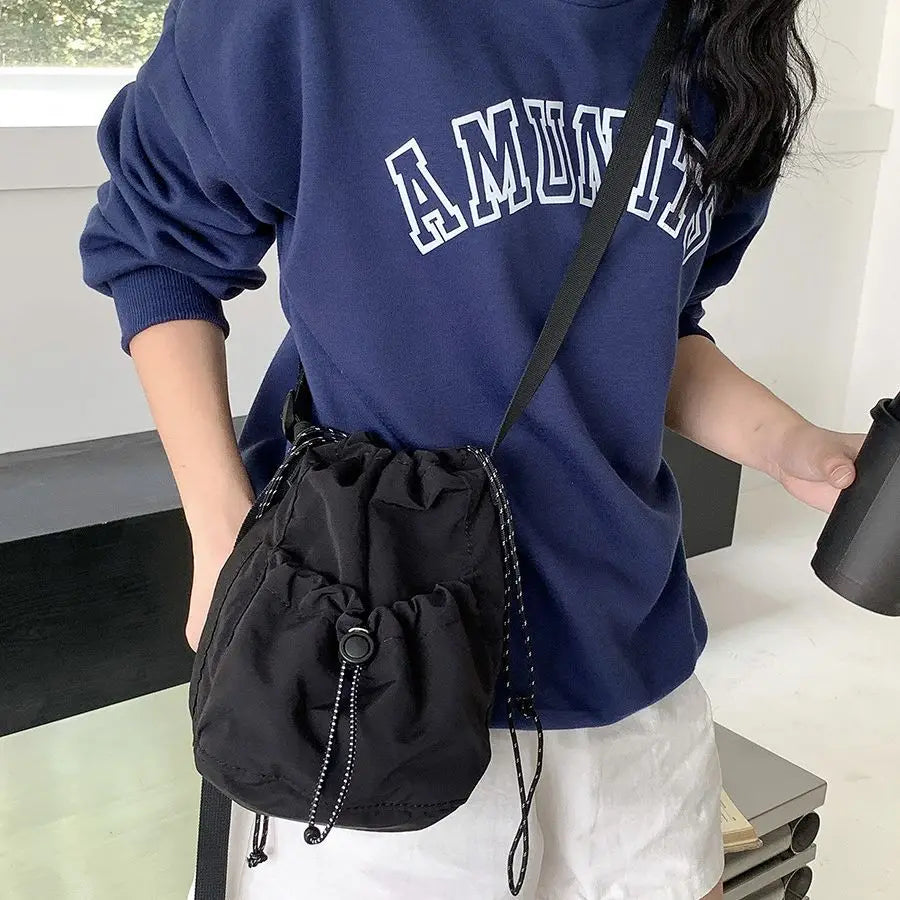 eybag Ruched Drawstring Bags for Women Soft Light Crossbody Bags for Women 2024 Casual Designer Shoulder Bag Phone Flap Mini Handbags