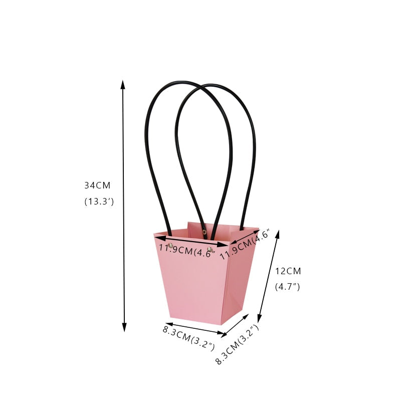 eybag Portable Flower Box Kraft Paper Handy Gift Bag With Handhold Wedding Rose Party Gift Box Packaging Cardboard Box Bag For Wedding