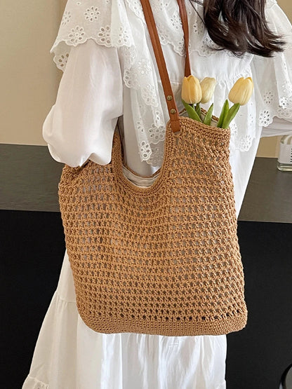 eybag Large Woven Straw Tote Handbags and Purses Shouler Bags for Women New Casual Summer Beach Ladies Messenger Bags High Quality