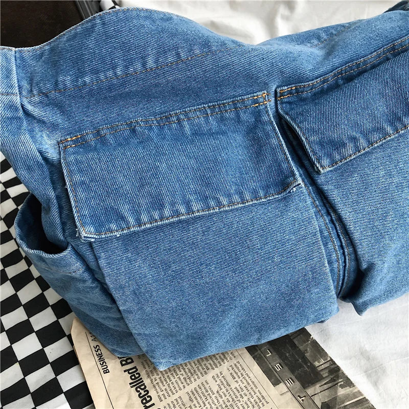 eybag Fashion Travel Duffel Women Denim Shoulder Bags With Compartment & Separated Storage Pocket Workout Tote Yoga Handbags