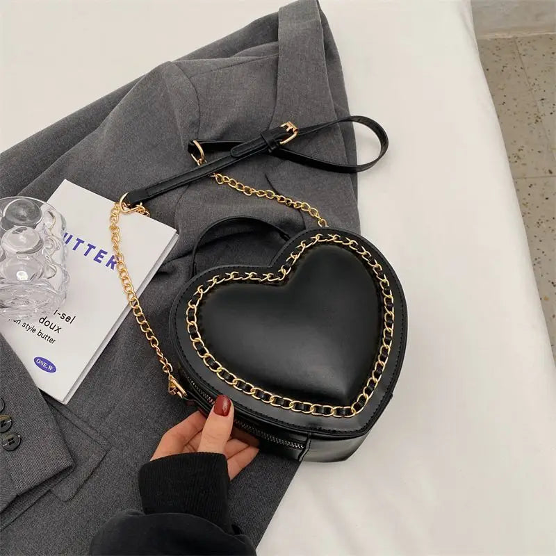 eybag Chic Sweet Heart Crossbody Bags For Women Leather Handbags JK Lolita Bag Solid Kawaii Shoulder Bag Uniform PU Bolso Mujer 2024