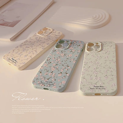 eybag Cute Floral Phone Case for IPhone 15 14 13 12 11 Pro Max Cases for Iphone 14 15 Plus Cartoon Flower Silicone Shockproof  Cover